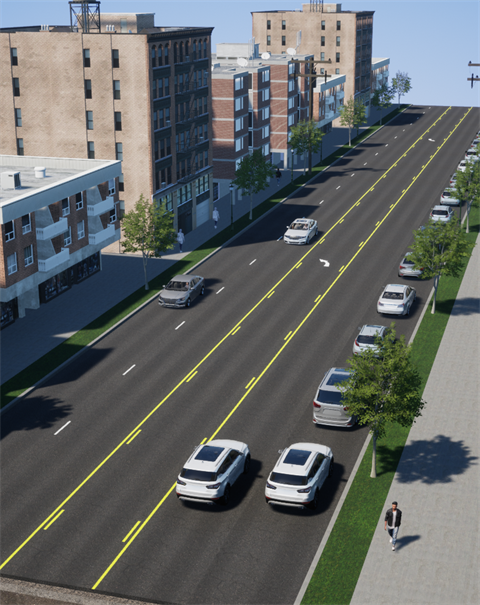 Kalamazoo Ave two-way reconstruction project