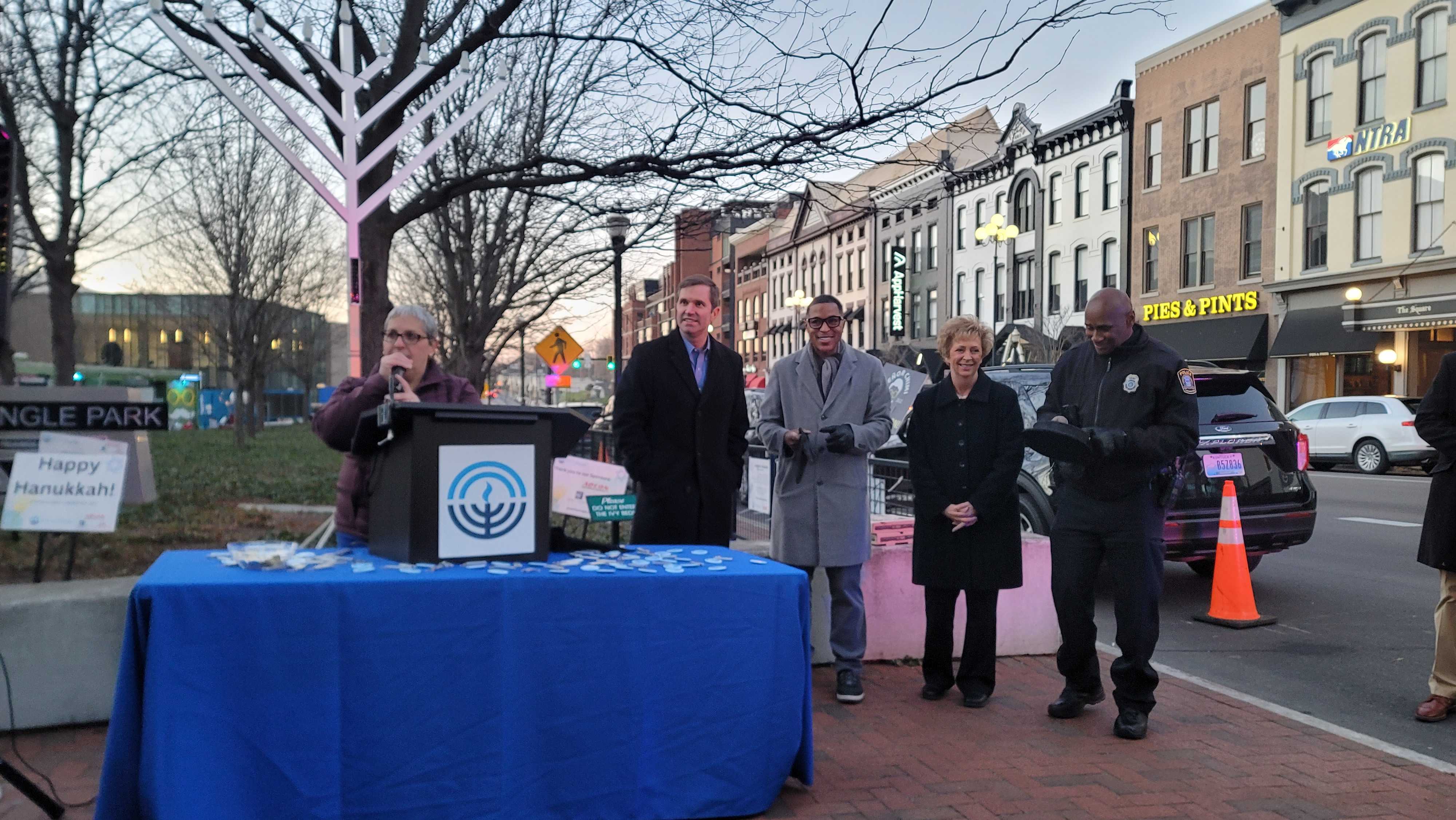 beshear menorah lighting