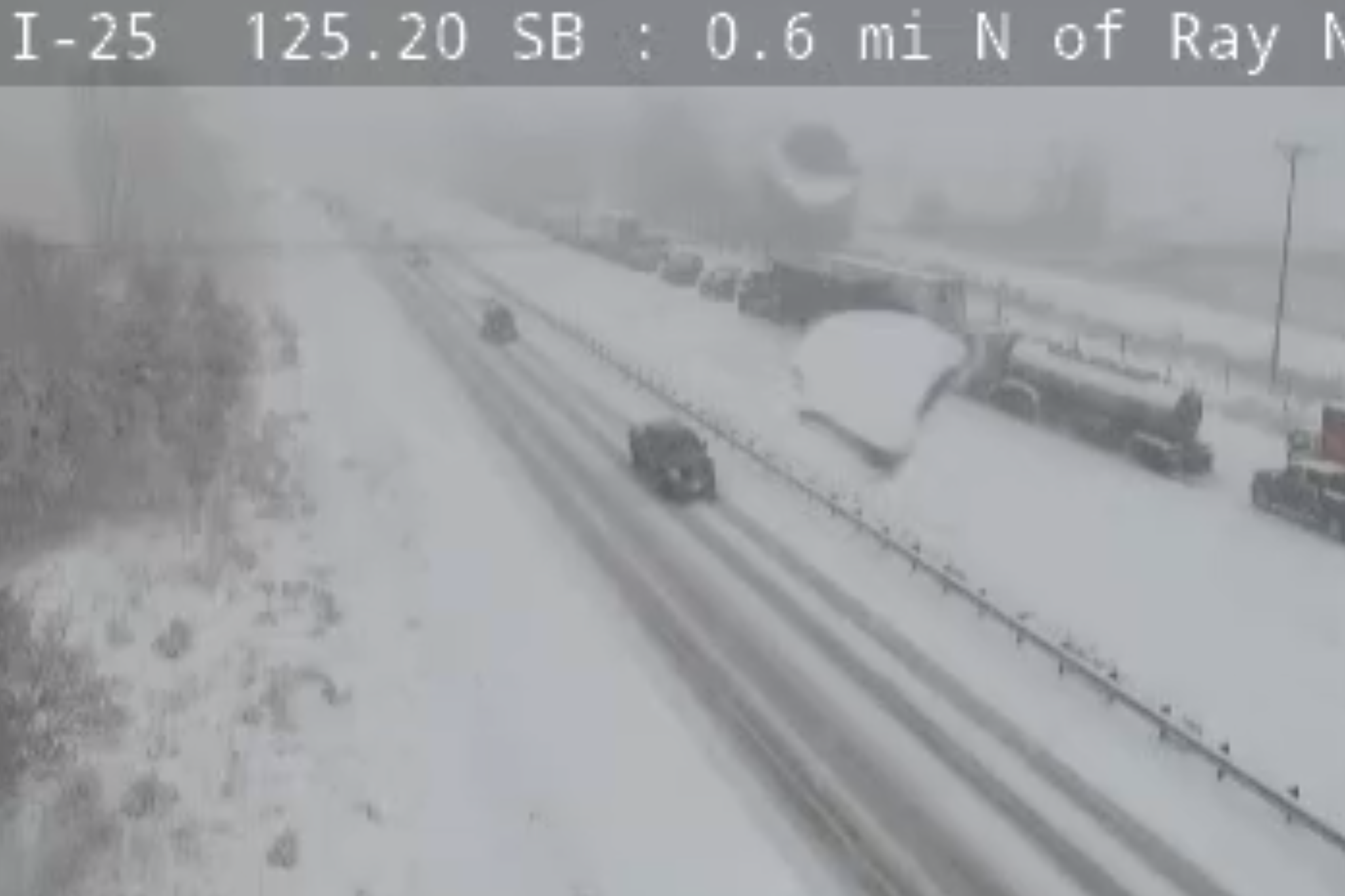 I-25 northbound closed