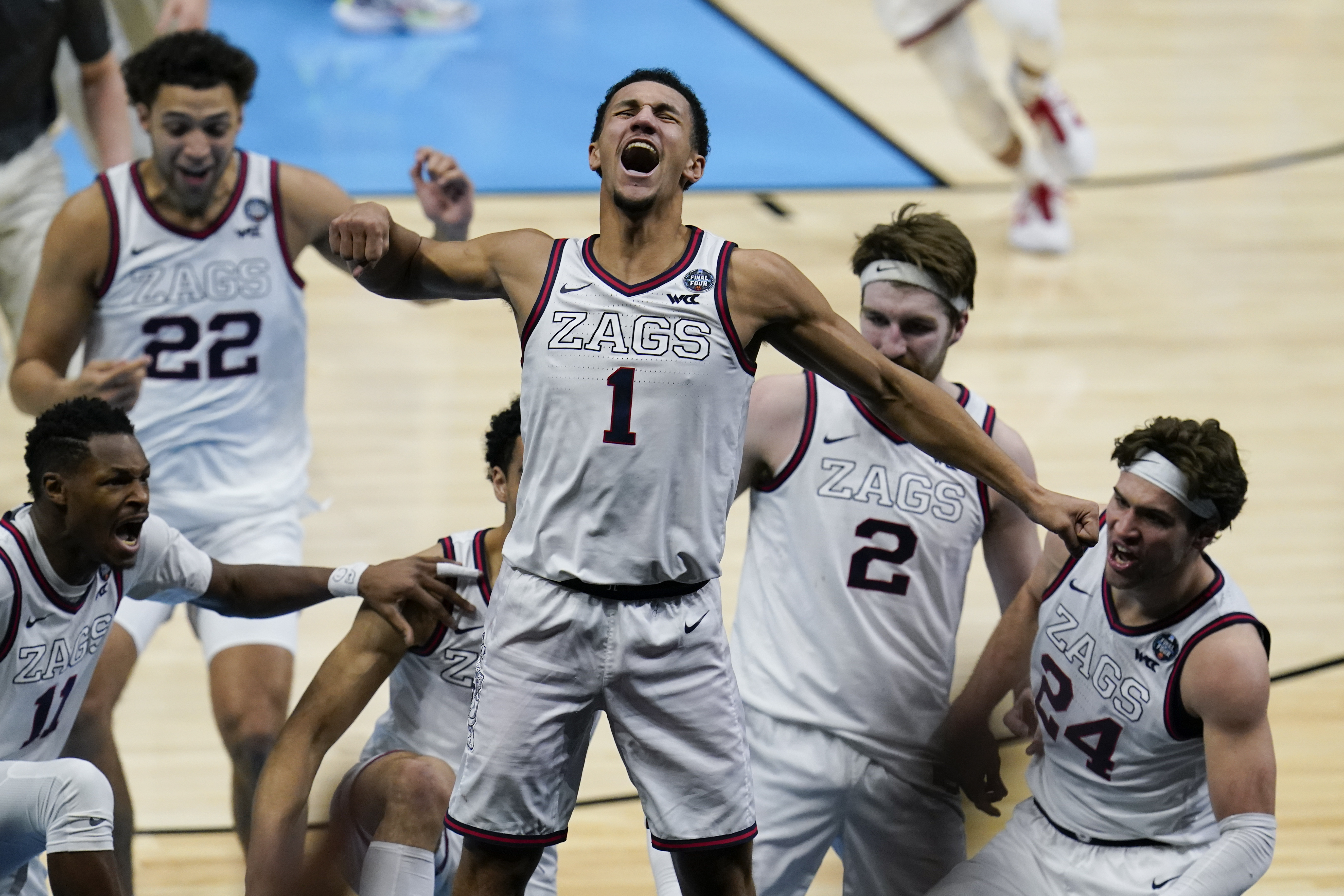 Jalen Suggs APTOPIX NCAA Final Four UCLA Gonzaga Basketball