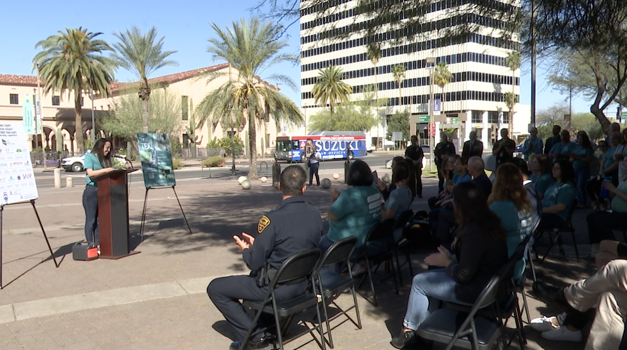 Sexual Assault Awareness Month event in downtown 