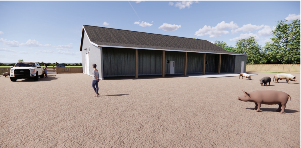 The design for the agricultural learning center at Charlotte Public Schools. 