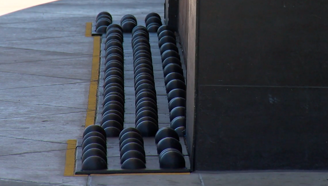 Anti-loitering domes at QuikTrip