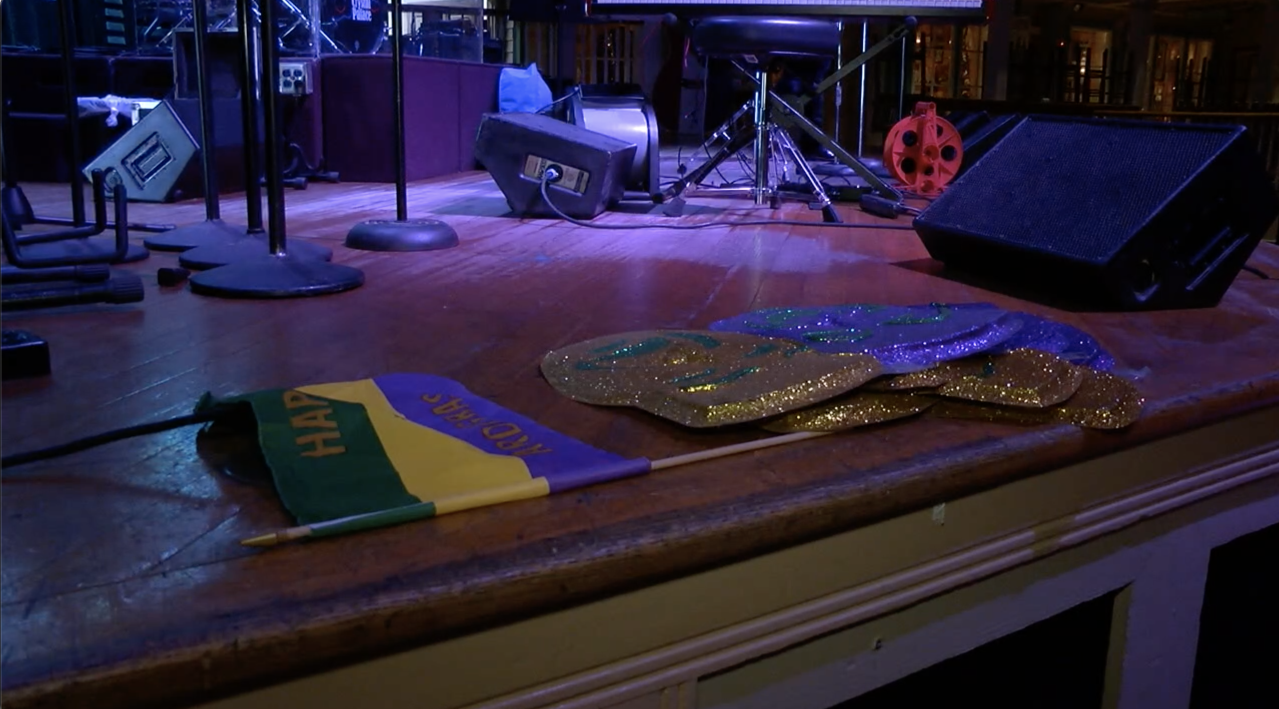 Mardi Gras preparations at Buck Owens Crystal Palace