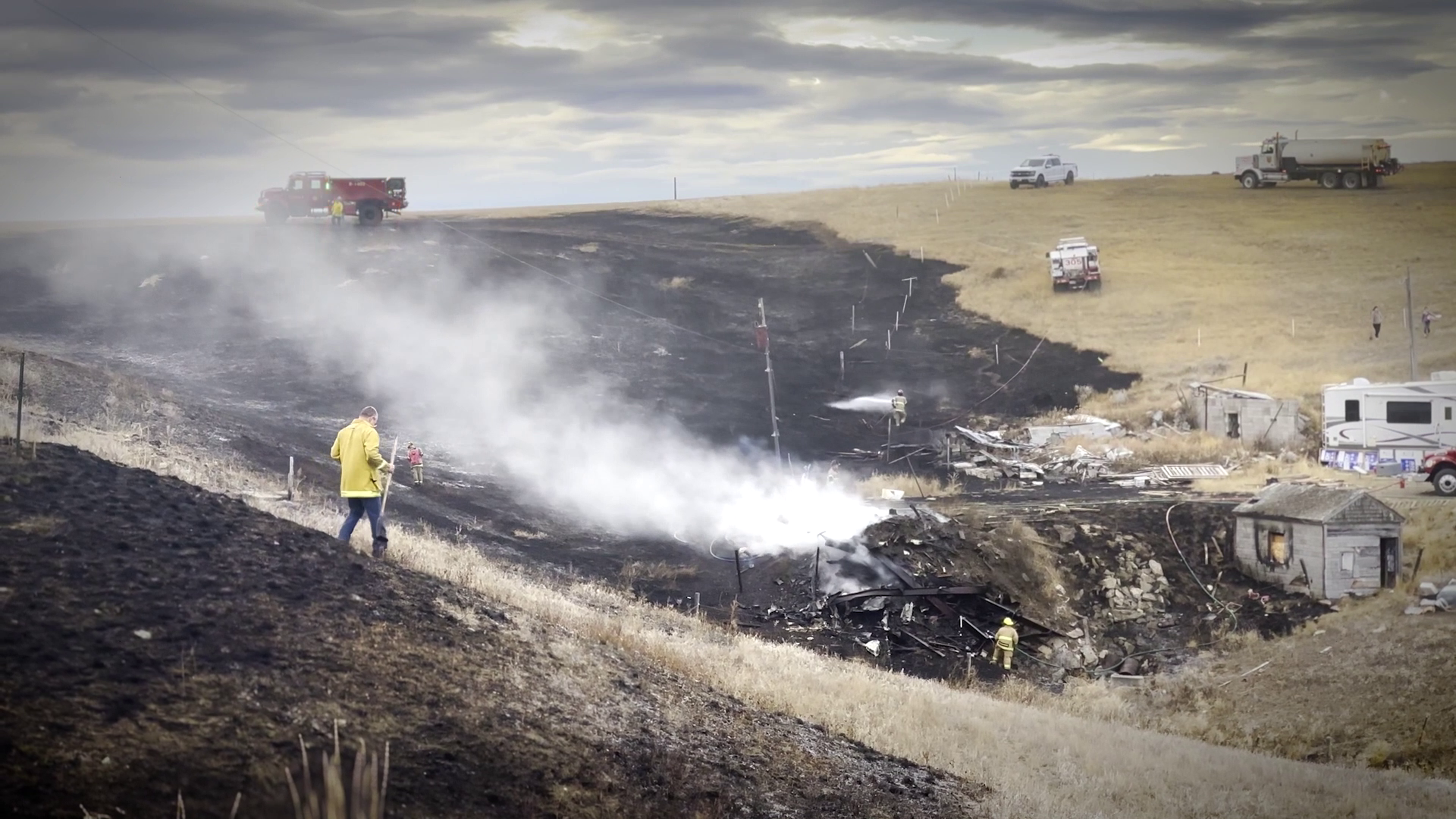 Grass fire erupts north of Great Falls