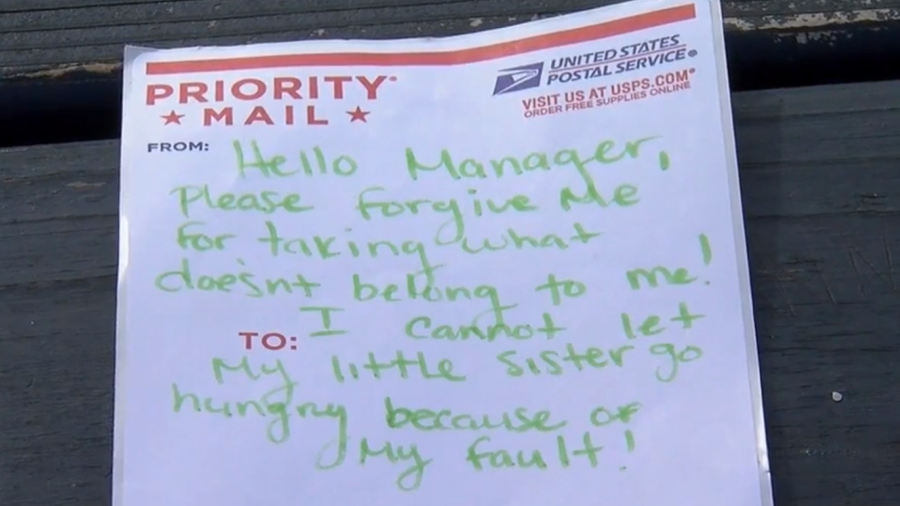 thief note stolen sports equipment.jp