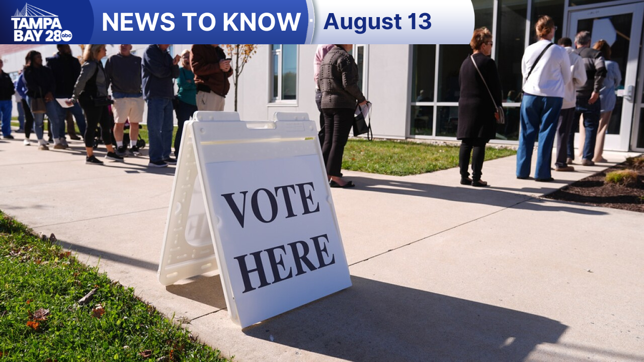 News to Know for Aug. 13,  2026