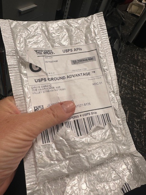 Brushing scam mailer 
