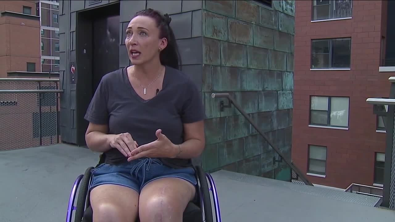 Former Olympian who uses wheelchair says elevators at Union Gateway Bridge should operate 24/7