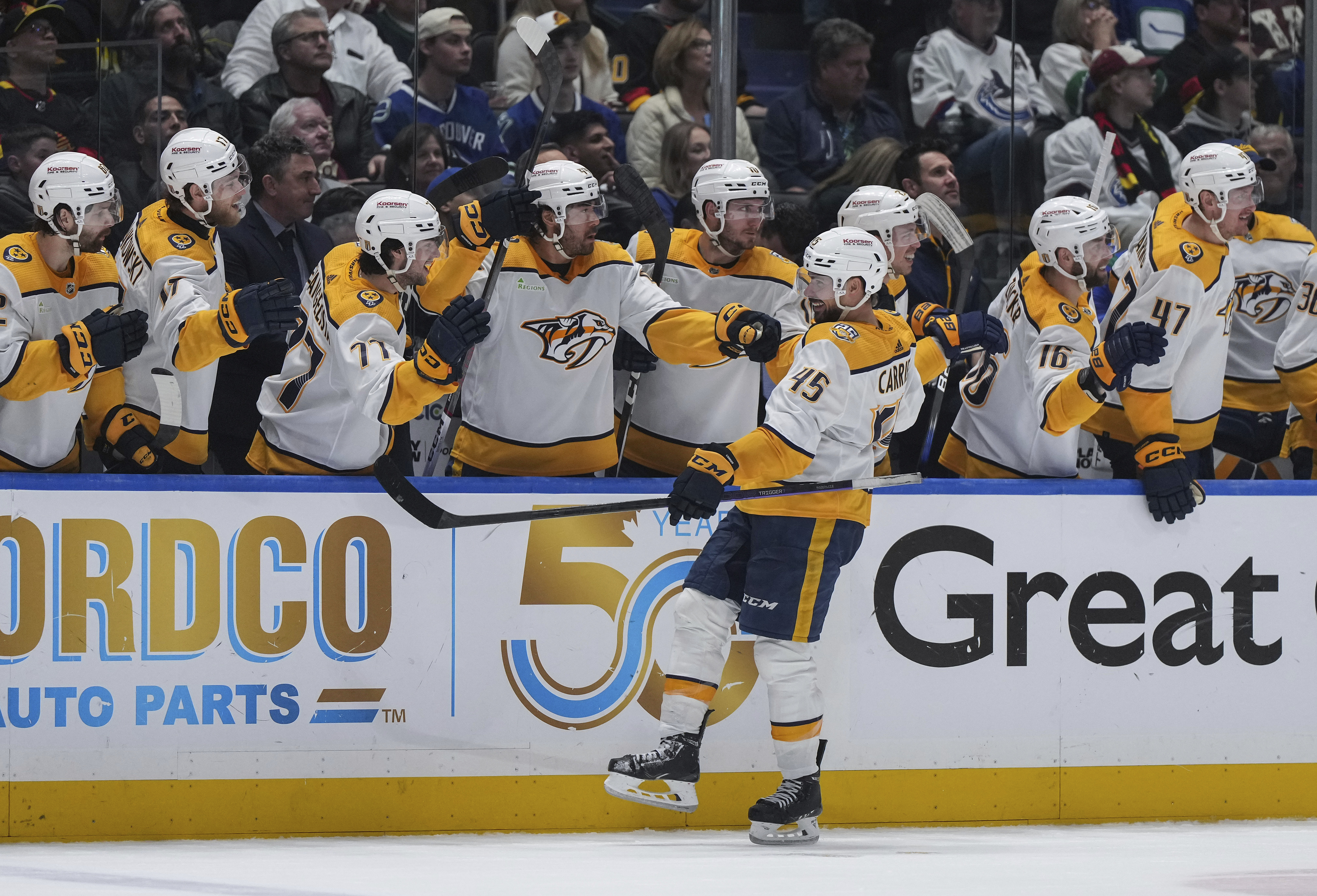 Predators Canucks Hockey