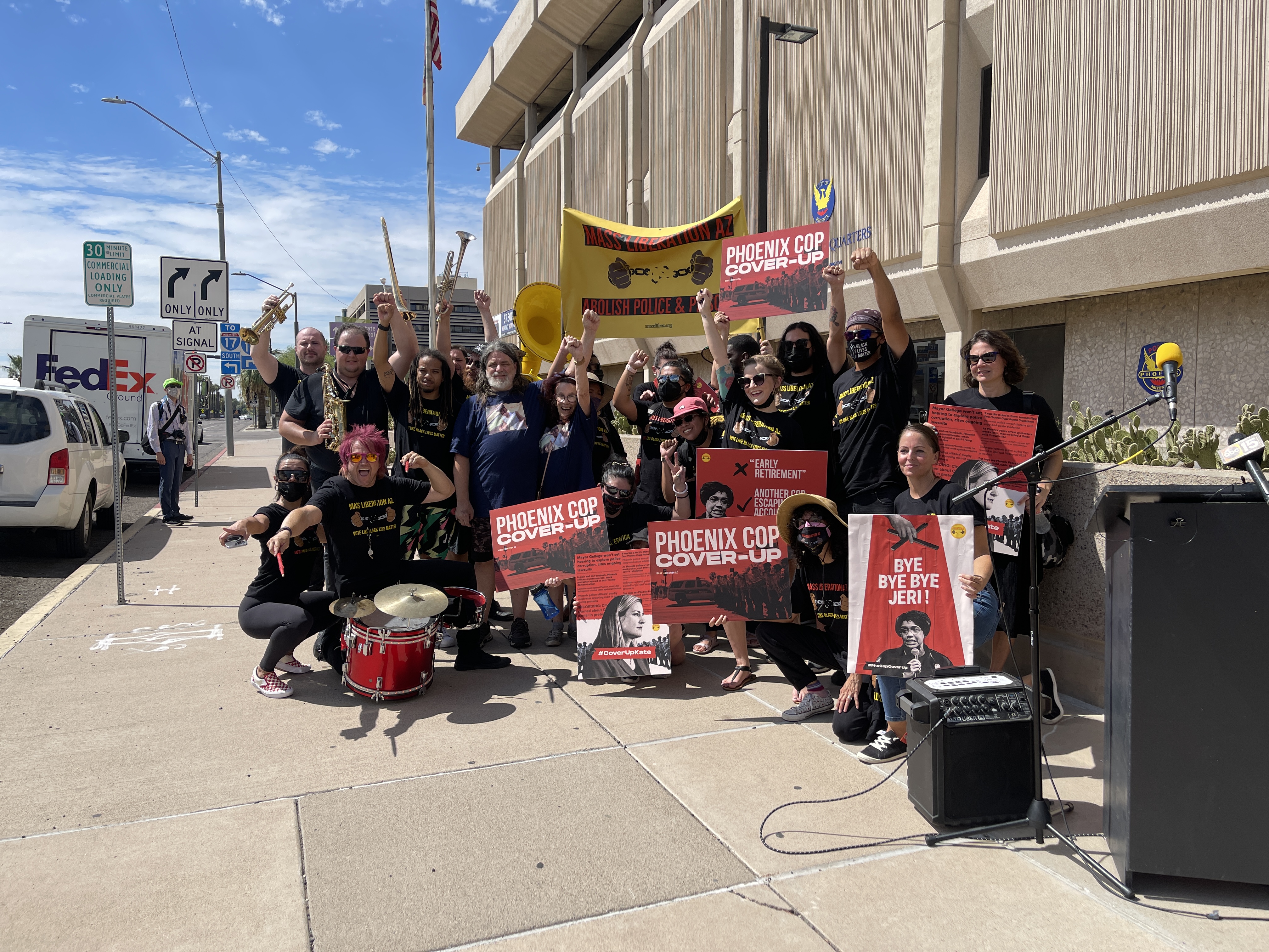 Phoenix police protesters 