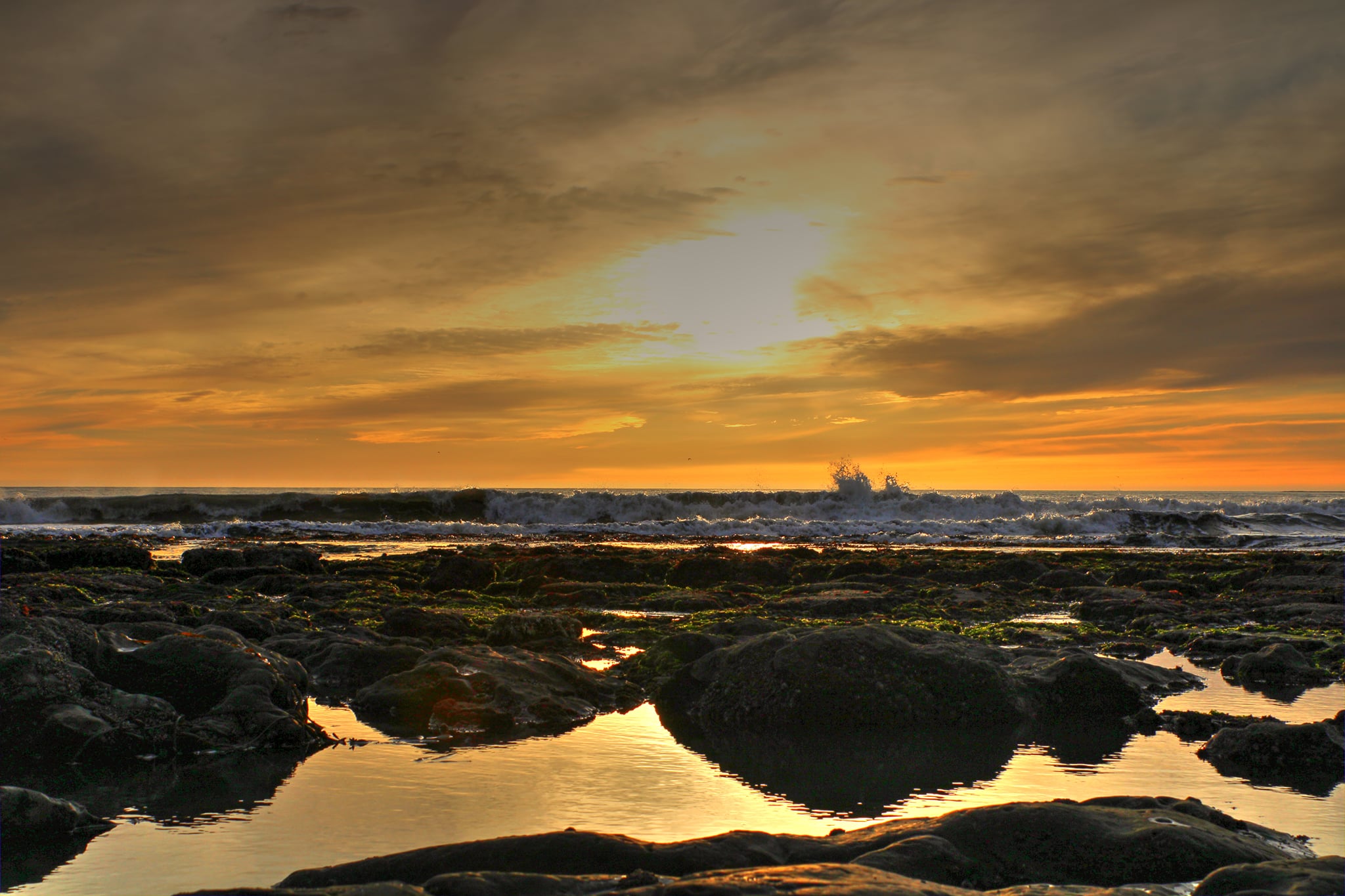 Sunset along the central coast