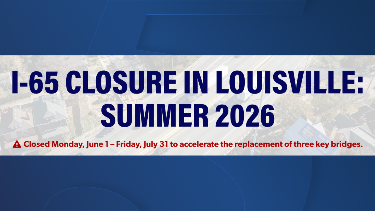 Two-month I-65 shutdown begins in Louisville Monday