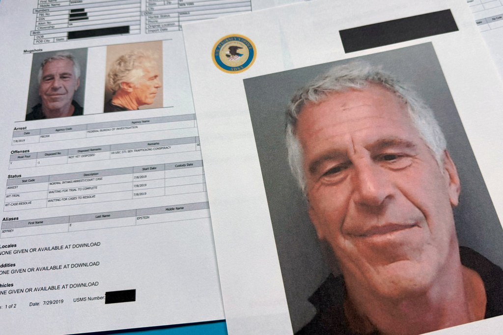 Documents that were included in the U.S. Department of Justice release of the Jeffrey Epstein files are photographed on Jan. 2, 2026. 