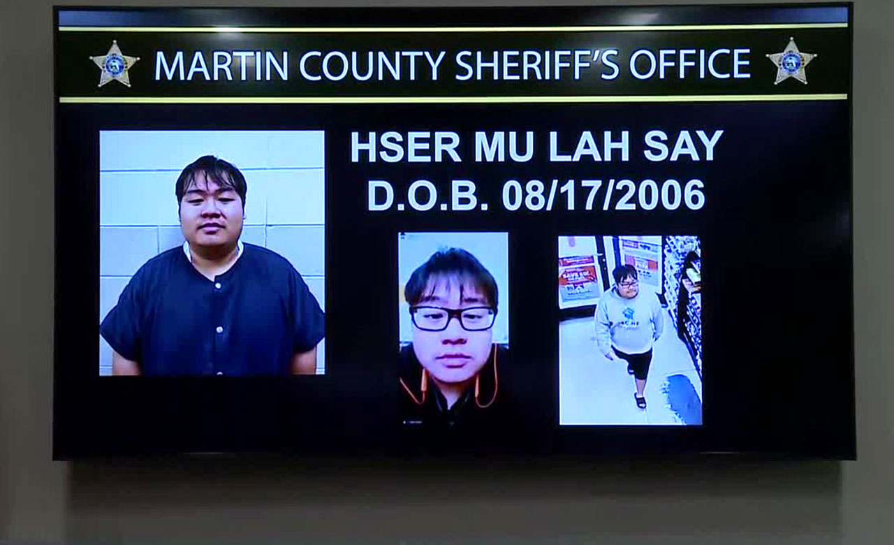 Hser Mu Lah Say, 19, was arrested in connection with the recovery of two missing girls from Martin County.