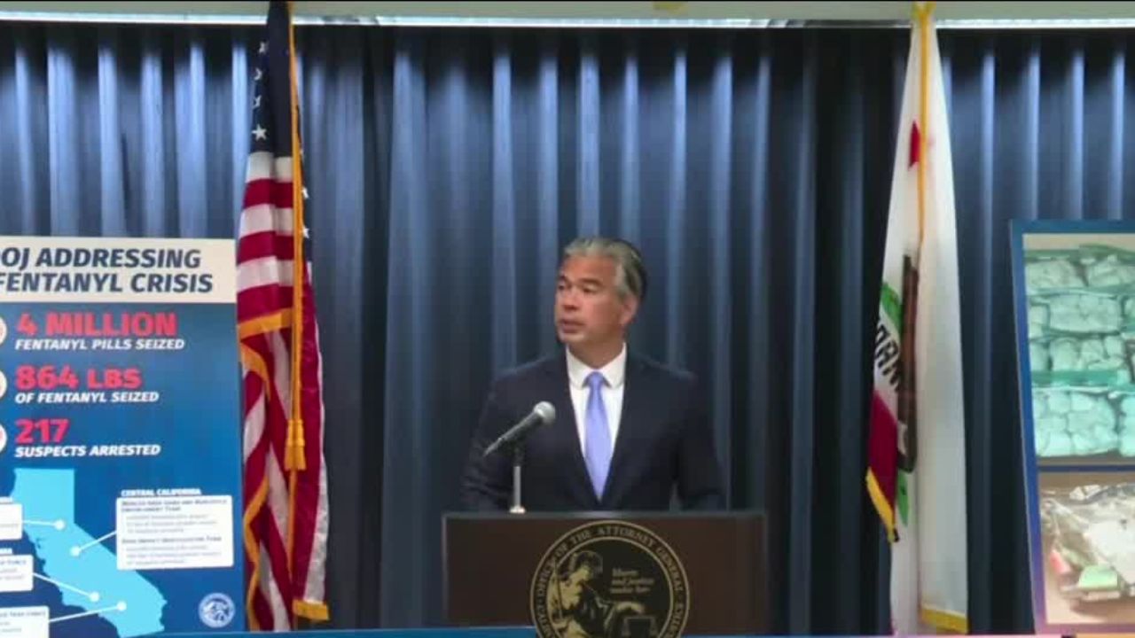 CA AG Rob Bonta holds a press conference on fentanyl
