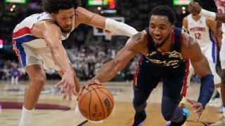 APTOPIX Pistons Cavaliers Basketball