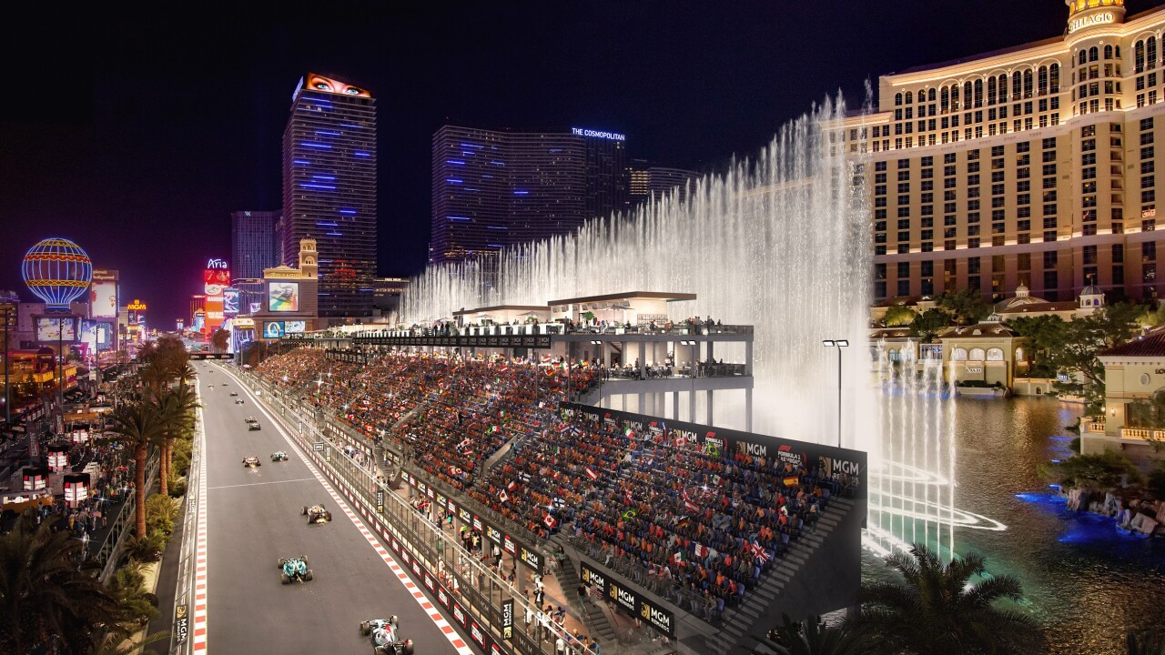 MGM plans grandstand over Bellagio lake for 2023 Formula 1 Las Vegas