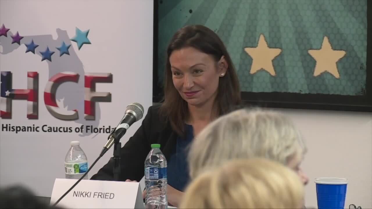 Nikki Fried at Hispanic Caucus of Florida debate, June 17, 2022