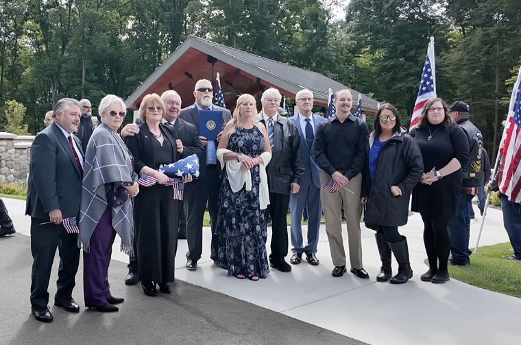 Family members of Corporal Vester Hicks Jr.