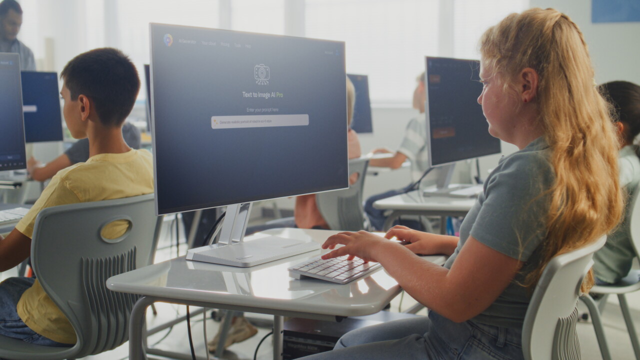 Primary,School,Students,Creating,Pictures,On,Computers,Using,Ai,Image