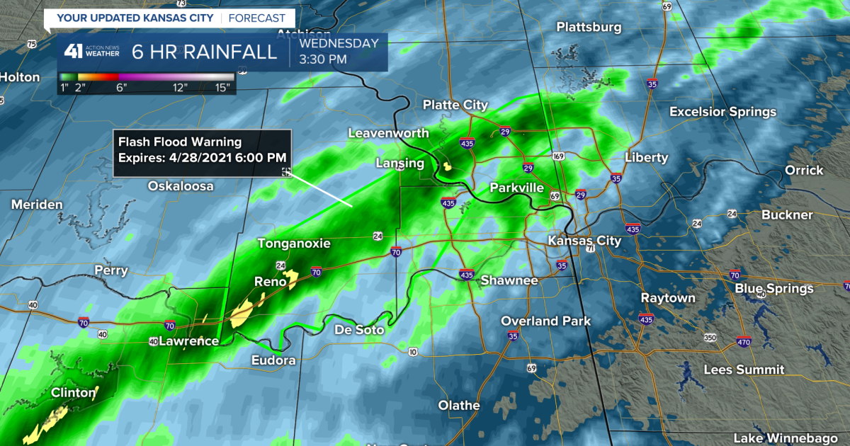 Weather updates: Flash flood warning issued for parts of KC area