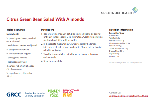 Citrus Green Bean Salad with Almonds