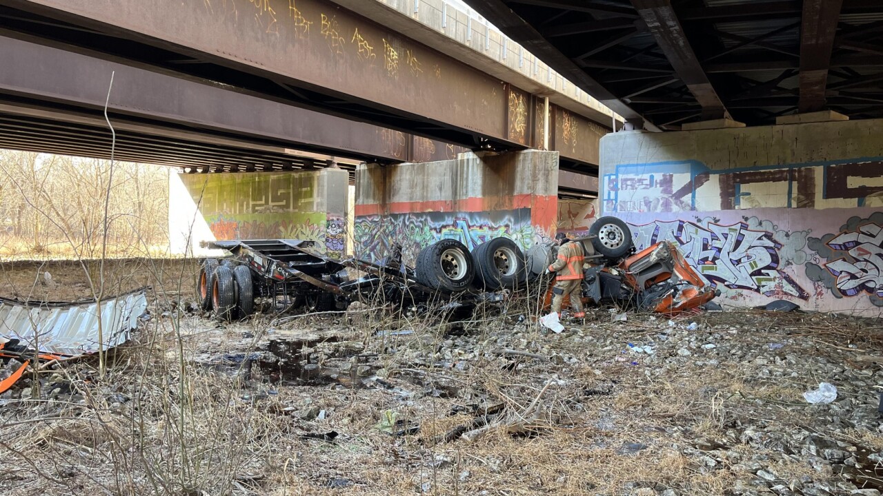 Tractor-trailer accident in Pikesville