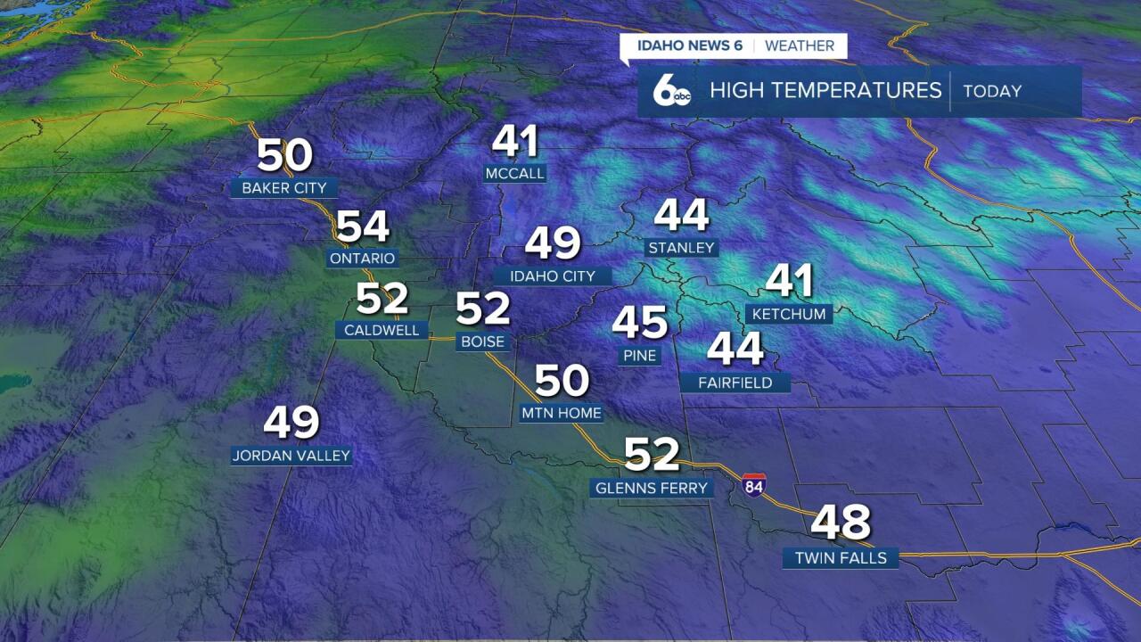 Treasure Valley high temperatures 