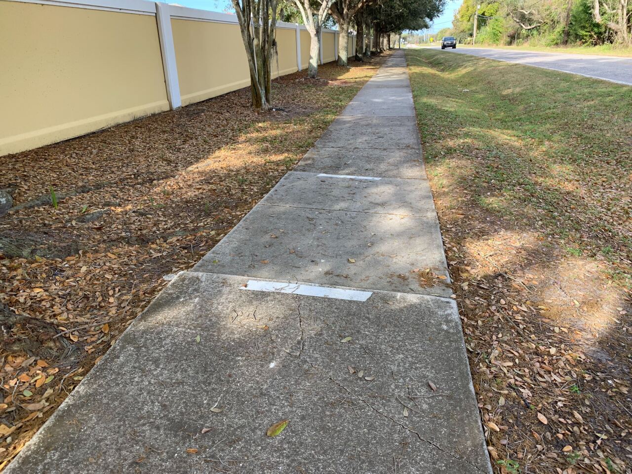 broken sidewalk southern Hillsborough County