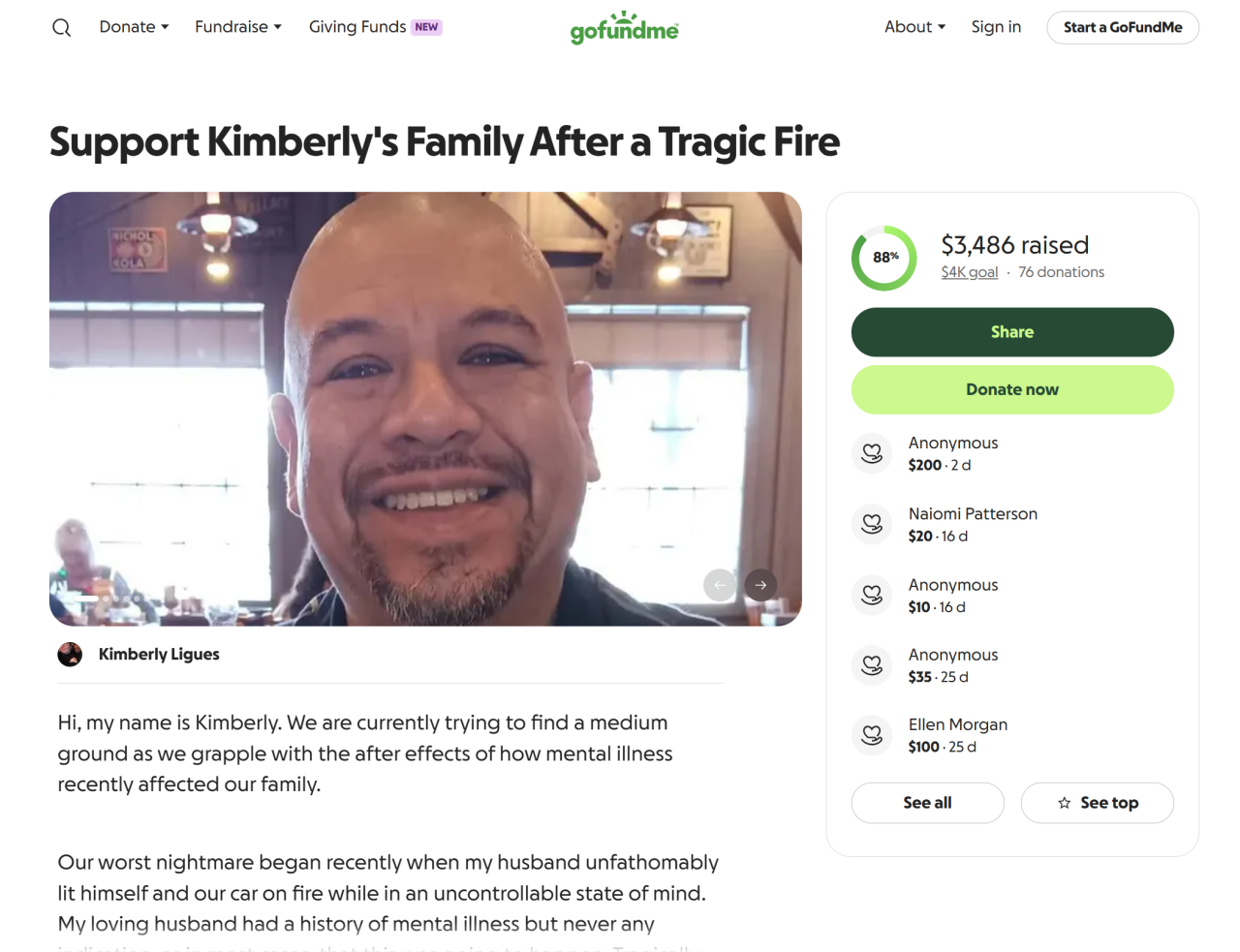 Support Kimberly's Family After a Tragic Fire