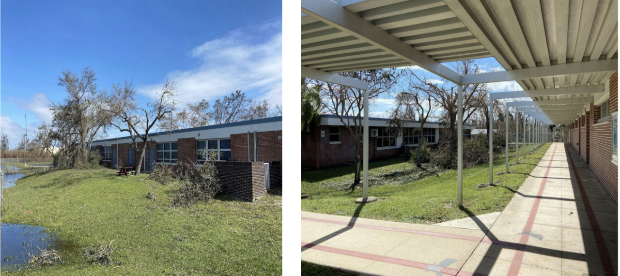 Pine Island Elementary School damage 