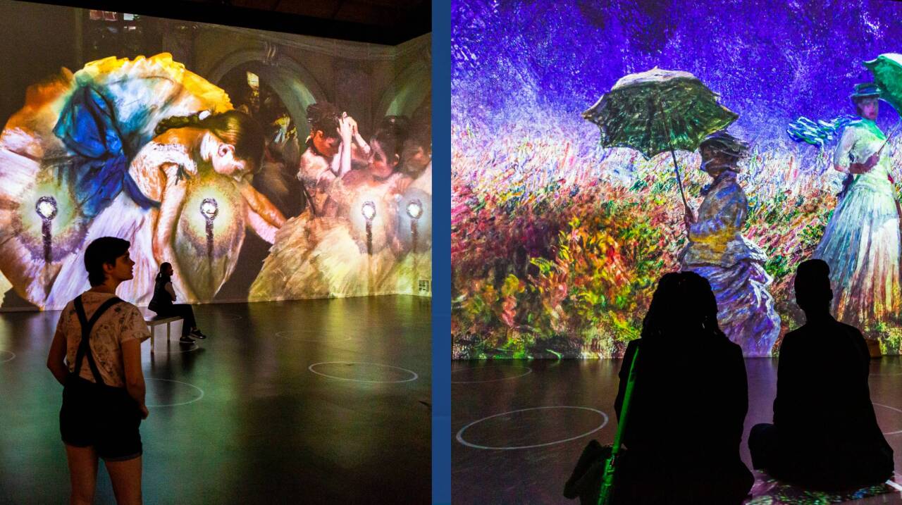 Sneak peak of the “Immersive Monet and The Impressionists” exhibit.