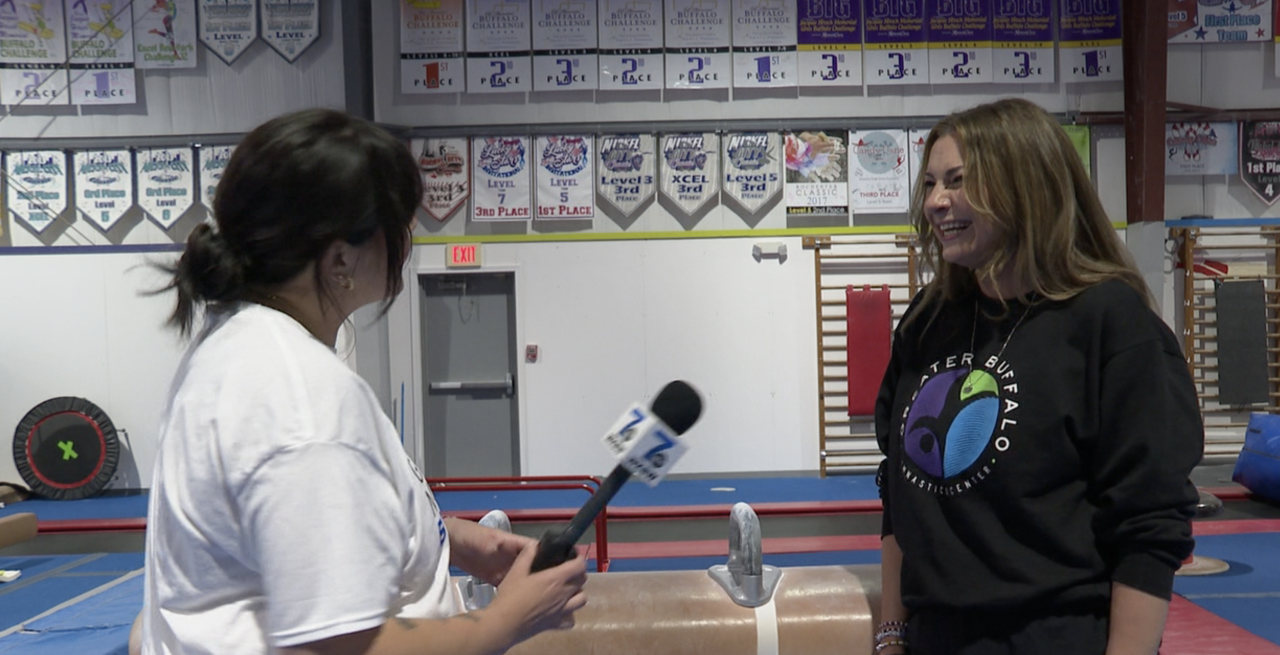 Kristen Fahnestock, co-owner of the gym, tells 7 News Reporter Jaurdyn Johnson that the enrollment for the boy's team has more than doubled following the Olympic Trials.