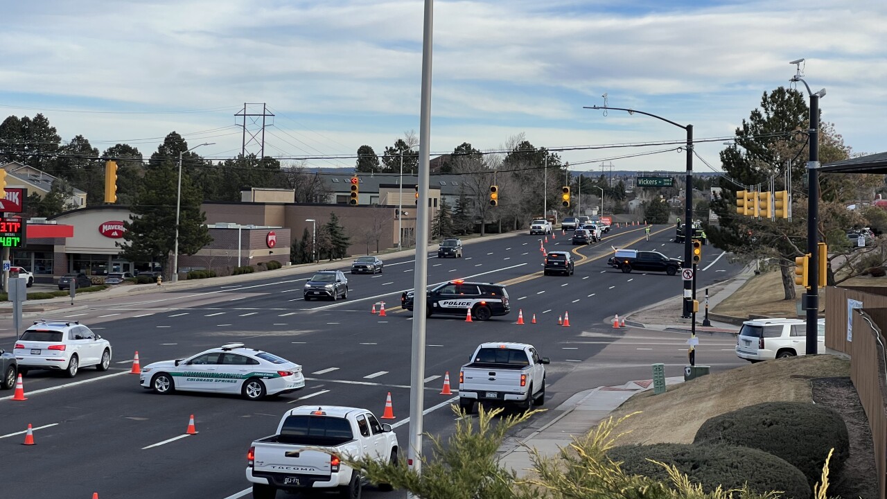 CSPD Investigating crash along North Academy Boulevard