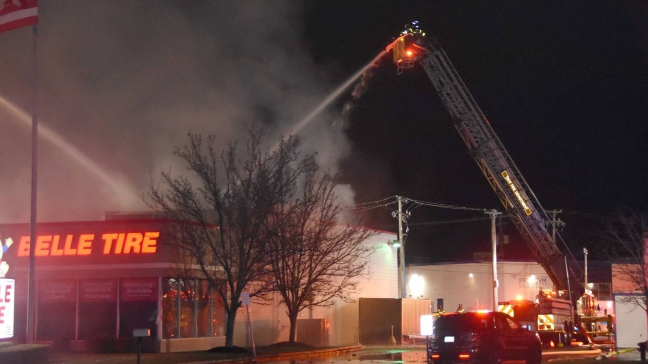 'The business is a total loss' Flames destroy Belle Tire building in Troy