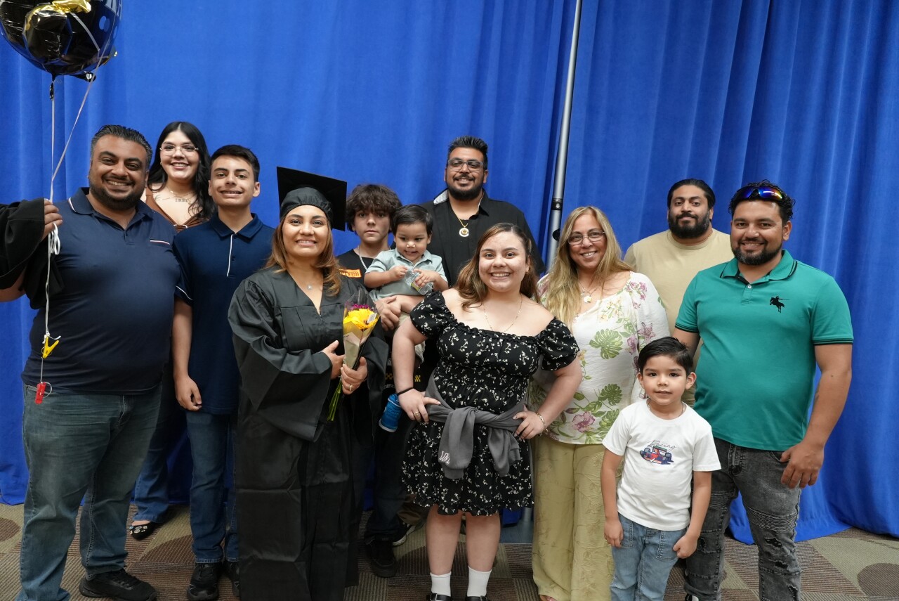 A graduate and her family
