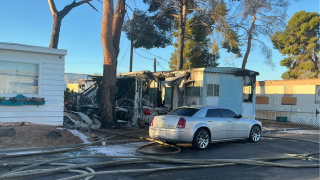 Palm Street mobile home fire
