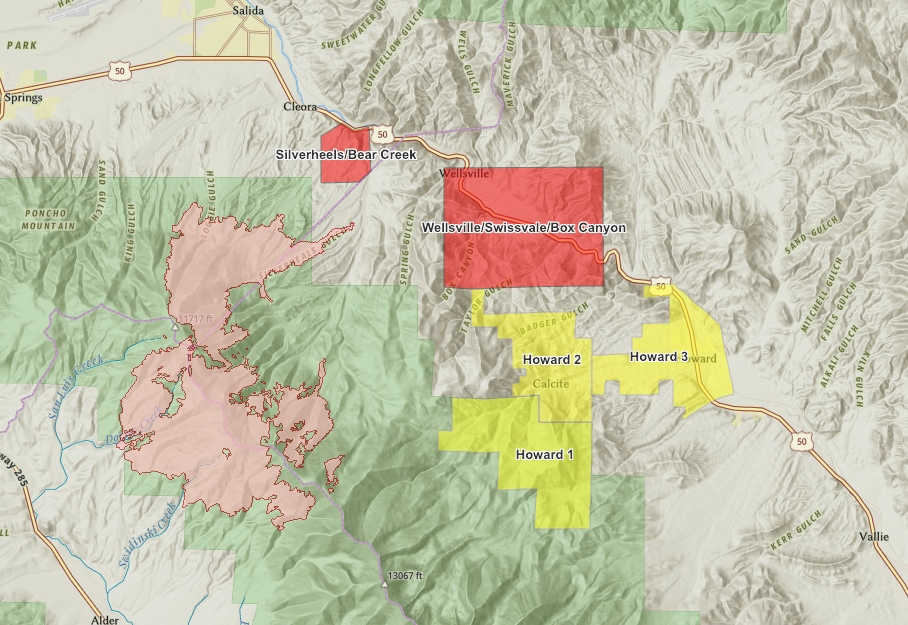 Decker Fire as of morning of Oct. 14, 2019