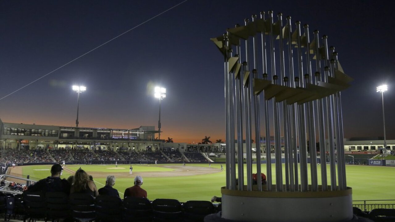 Replica of the World Series trophy 