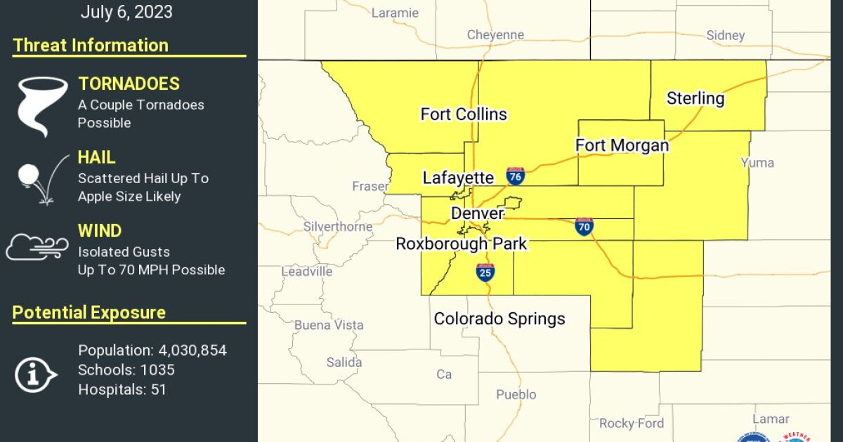 Severe thunderstorm watch issued for Denver metro, northeast Colorado
