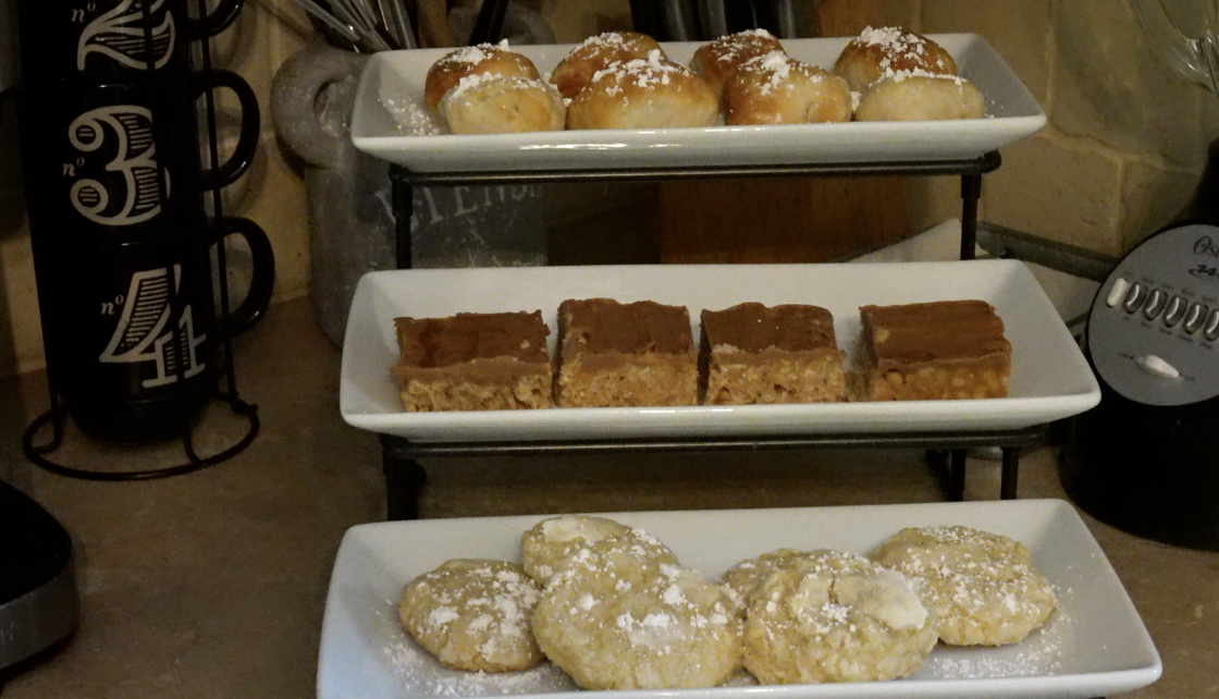 Cookies and baked goods ready at Sara's Bread Box