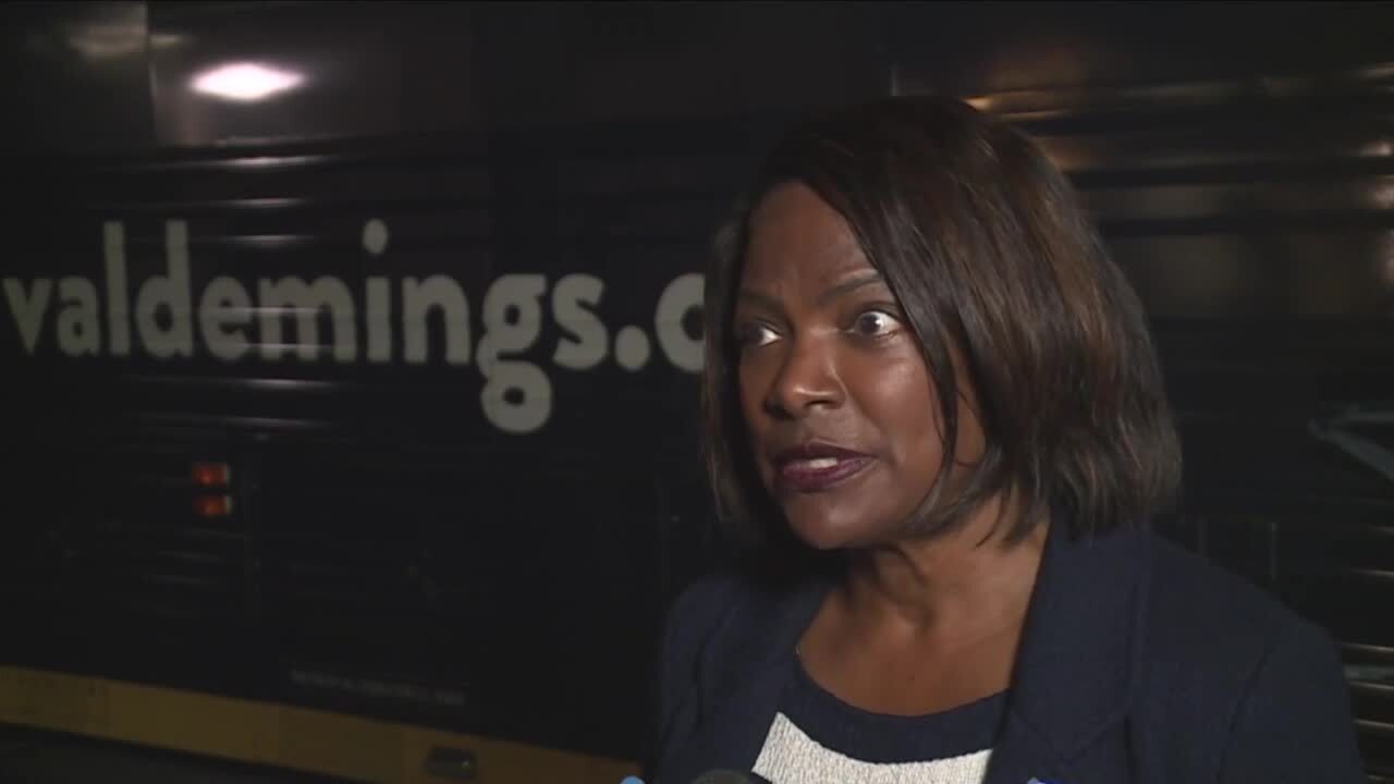 Val Demings speaks to WPTV after rally in West Palm Beach, Oct. 26, 2022