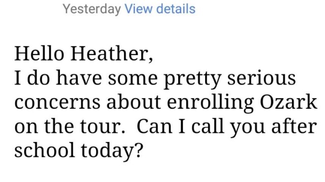 Message from Teacher