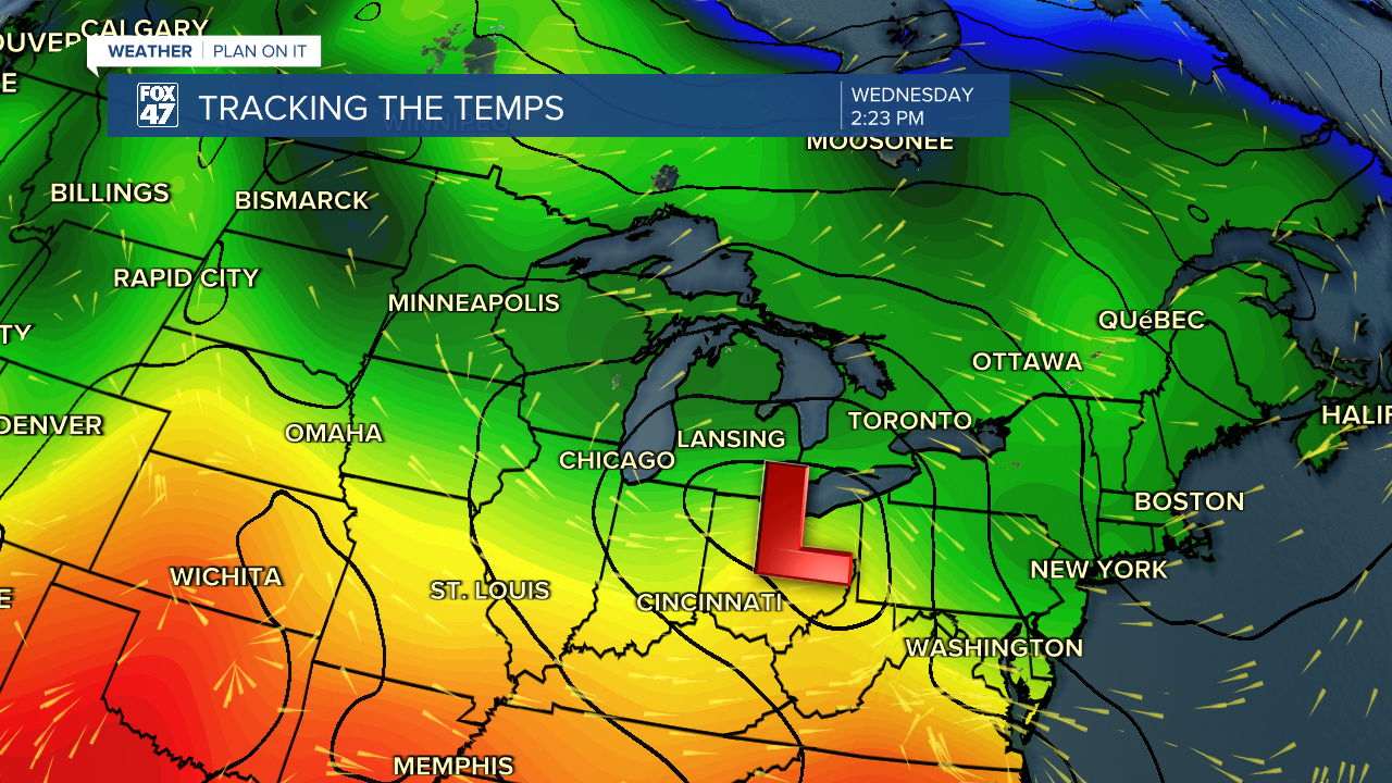 Michigan misses out on warmer air this week with showers continuing today