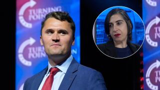 This combination of photos shows Turning Point USA founder Charlie Kirk, left, and former University of Tennessee Assistant Professor of Anthropology, Tamar Shirinian.