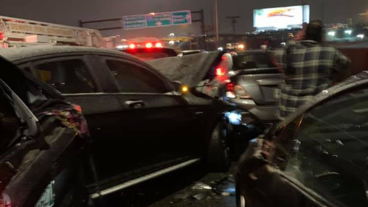 Police 50 Vehicle Crash Closes Portions Of 6th Ave In West Denver