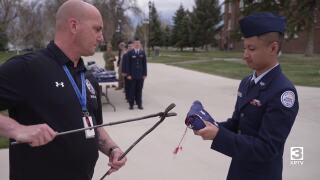 Great Falls JROTC cadets retire scores of American flags in ceremony