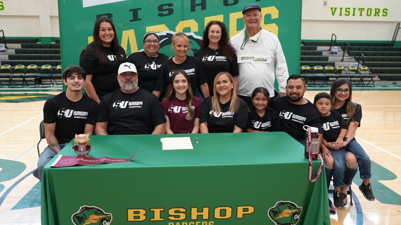 Bishop's Ava Salinas signs to play basketball at Schreiner University