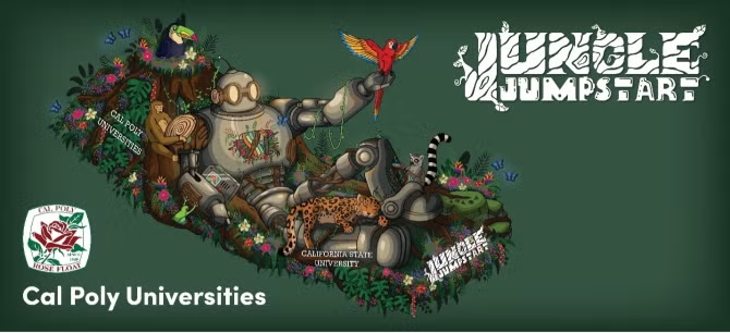 Jungle Jumpstart, Cal Poly universities, Rose Float.png
